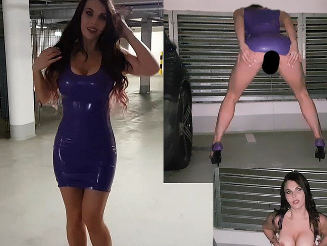 Latexfotze public piss