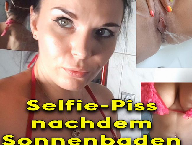 Selfie-Piss nachdem Sonnenbaden
